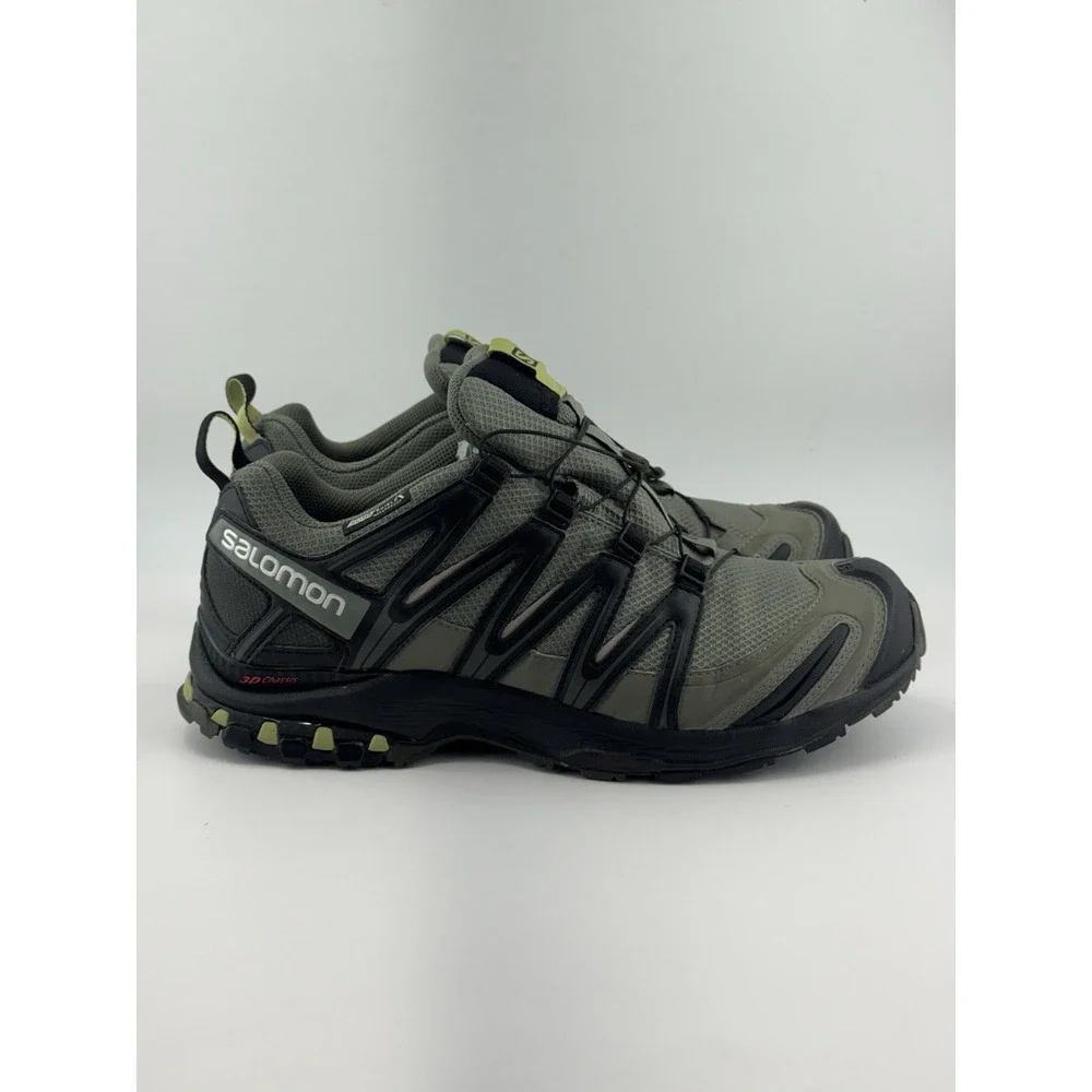Salomon XA PRO 3D Shoes Green Black Hiking Trail 145464 Running Men's Size 9.5
